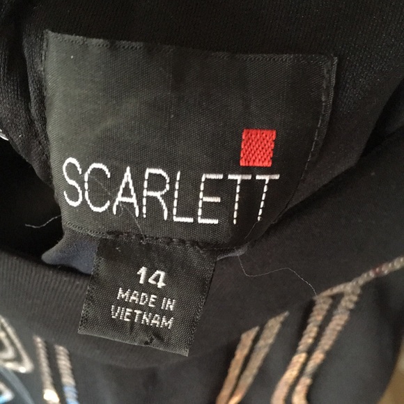 Perfect black dress with sequin detail.  Flattering neckline. - Picture 4 of 5